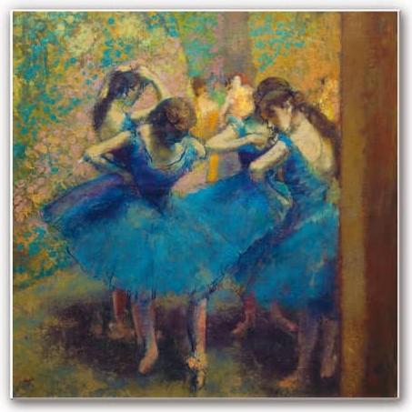 Produktbild Trenddeko Degas - Die blauen Tänzerinnen (50 x 50 cm)