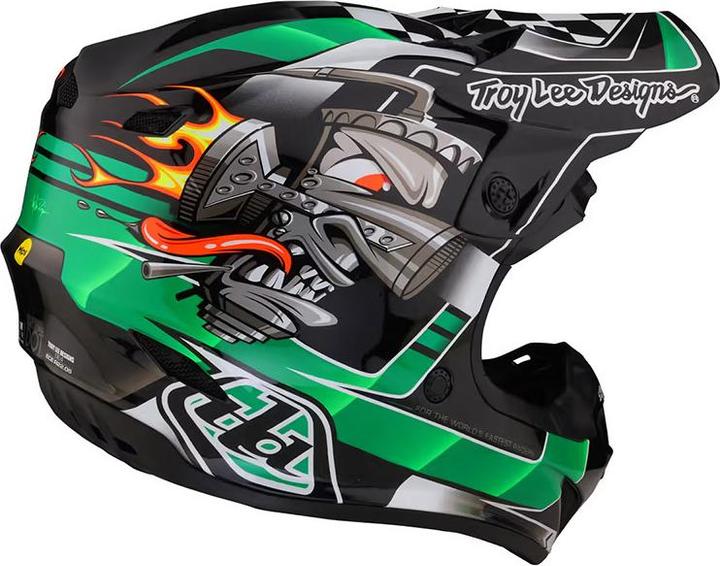 Produktbild Troy Lee Designs SE4 Polyacrylite Helm, Carb, green, S | 55-56cm (55 - 56 cm)