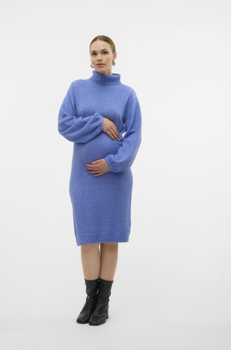 Image du produit Mamalicious Coupe normale Col roulé Poignets élastiques Manches ballon Robe courte Robe en maille (L)