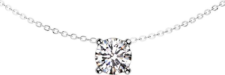 Immagine prodotto Star Piercing Kette silber Anhänger runder Kristall silber (senza ottone, Acciaio chirurgico 316L)