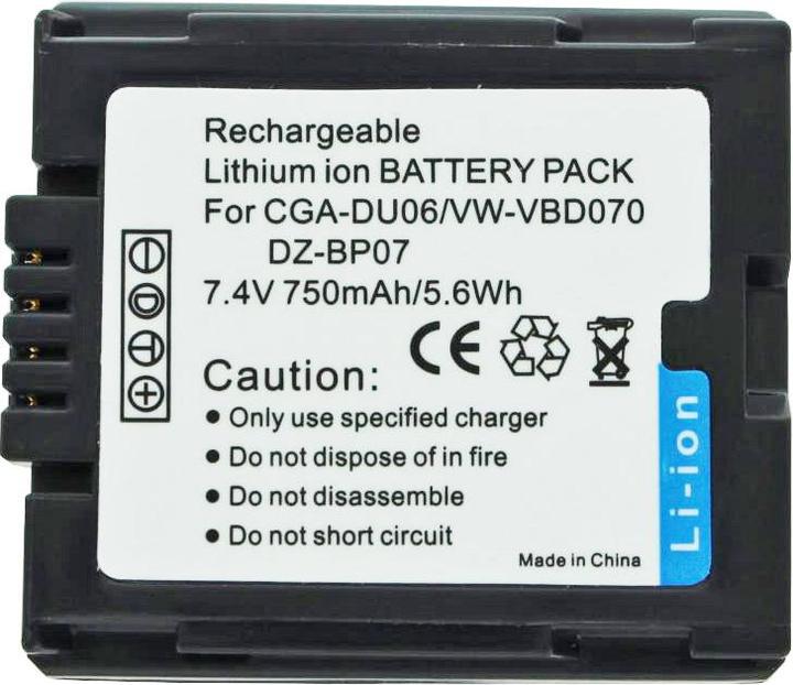Actual product image Panasonic Battery CGA-DU06, CGA-DU07 Battery CGR-DU06 (Camera battery)