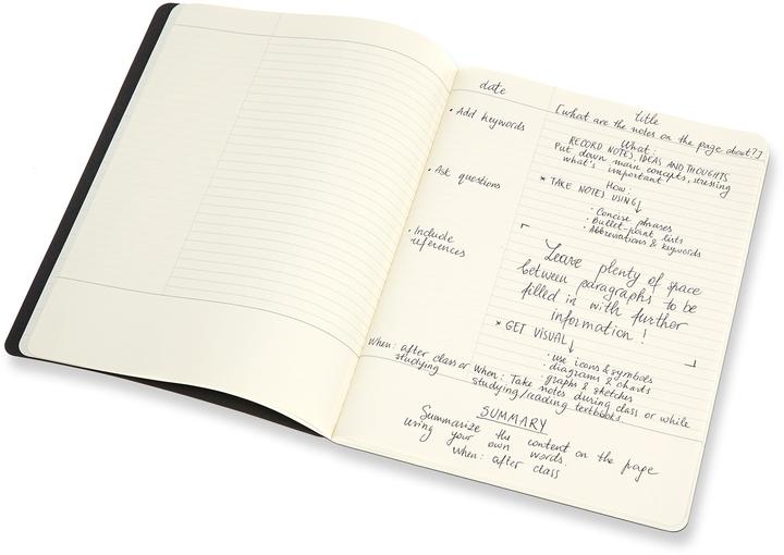Image du produit Moleskine Cahier de notes études (21,6 x 29,7 cm, À rayures, Couverture souple)