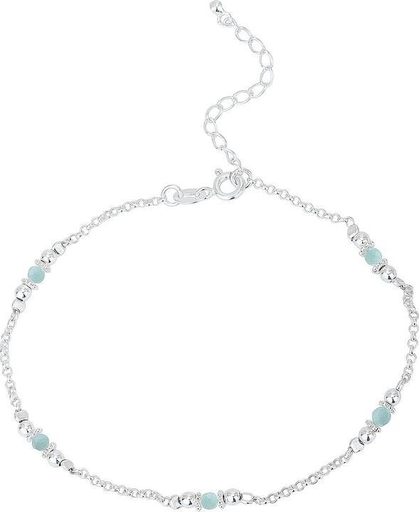 Leyda Fusskette Amazonit (Stein, Silber 925, 26 cm)