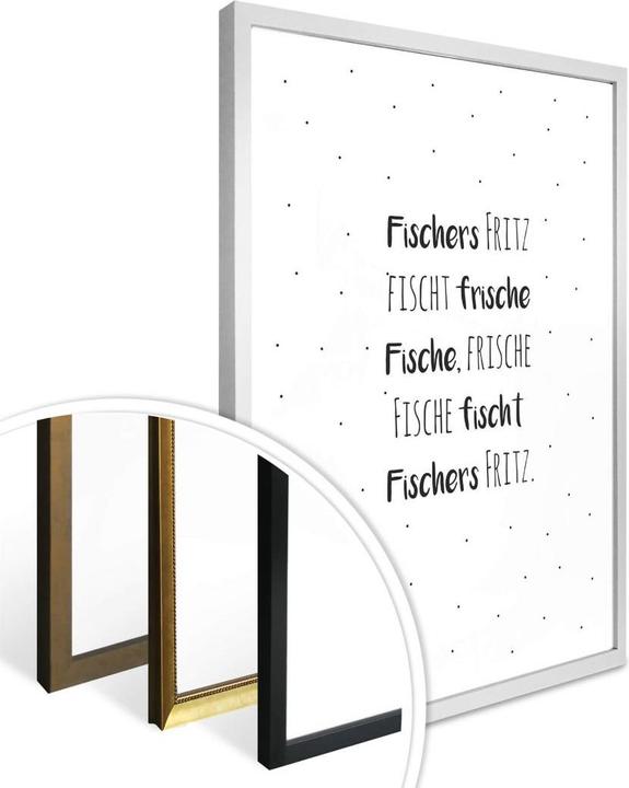 Produktbild Trenddeko Zungenbrecher - Fischers Fritz (50 x 60 cm)