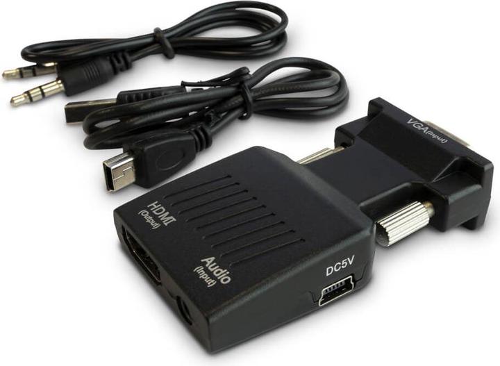 Produktbild Savio Adapter AV D-Sub (VGA) - HDMI + USB-A + 3,5 mm schwarze Klinke (CL-145) (0.00 m, VGA)