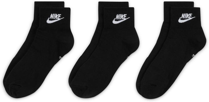 Produktbild Nike Everyday Essential Ankle, Black/White XL (3er Pack, 46 - 50)