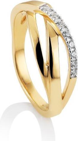 Breuning RING - BRILL. 0,12 Ct. H/si (61, 750/18 K Gold)