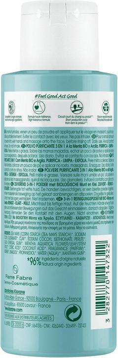 Produktbild Klorane 3-in-1 Reinigungspuder mit BIO-Wasserminze (Reinigungstücher, 50 ml)
