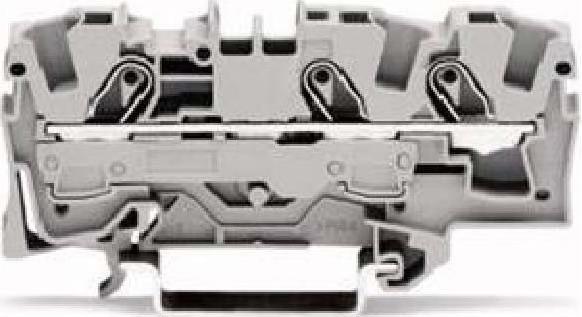 Produktbild Wago DIN-Schienenklemme 3 x 6 mm2 grau