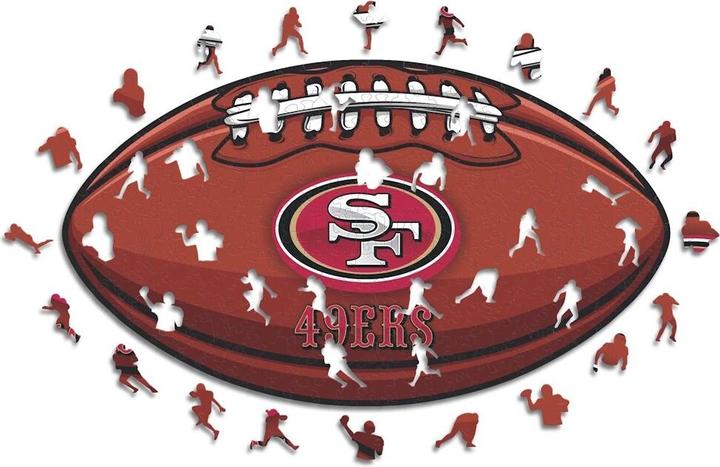 Iconic NFL - San Francisco 49ers – Football mit Logo - Holz Puzzle Grösse M (270 Teile) (270 Teile)
