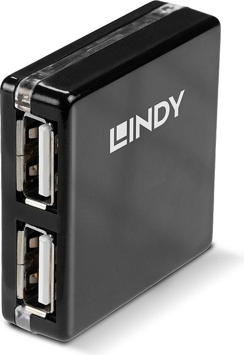 Actual product image Lindy USB 2.0 Mini Hub (USB-A, 2 Ports)