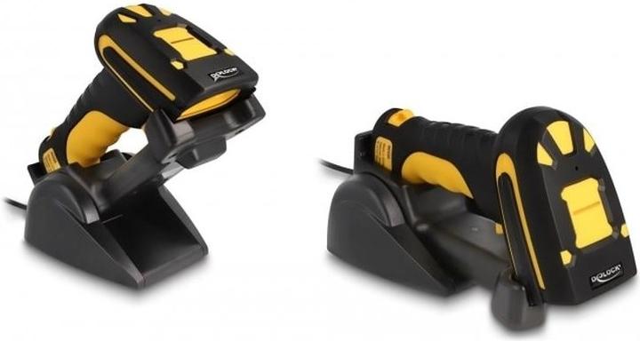 Produktbild Delock Industrie Barcode Scanner 1D und 2D für 433 MHz oder Bluetooth mit induktiver Ladestation (1D-Barcodes, 2D-Barcodes, QR-Code)