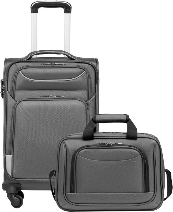 Coolife 2-teiliges Handgepäck-Kofferset (38 l, M (50 - 90l))