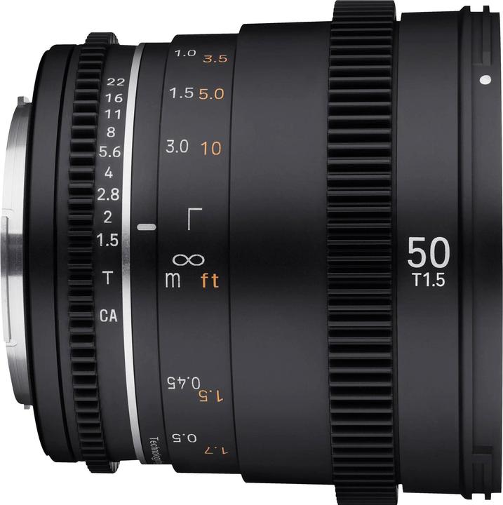 Actual product image Samyang MF 50mm T1.5 VDSLR MK2 Canon RF (Canon RF, Micro Four Thirds, APS-C / DX, full size)