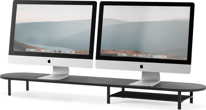 Produktbild Woodcessories Monitor Stand Dual mit Ablage