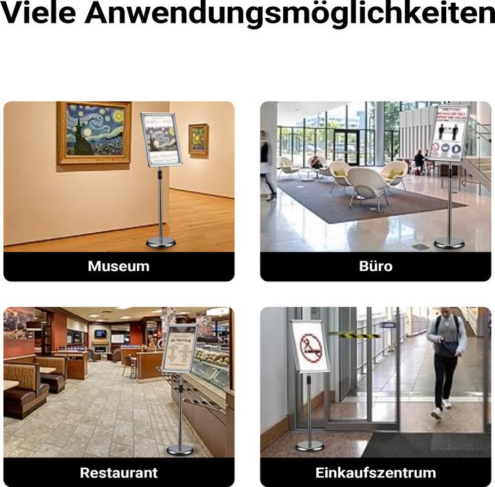 Produktbild Wiltec Präsentationsständer 88-138cm Infoständer Aufsteller Werbeaufsteller (A3)