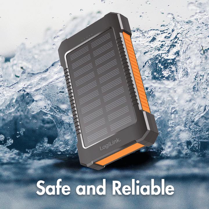 Image du produit LogiLink Banque d'énergie solaire (8000 mAh, 10 W, 29.60 Wh)