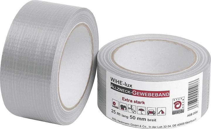 Produktbild Wihedü Gewebeband silber 25mx50mm (110 mm)