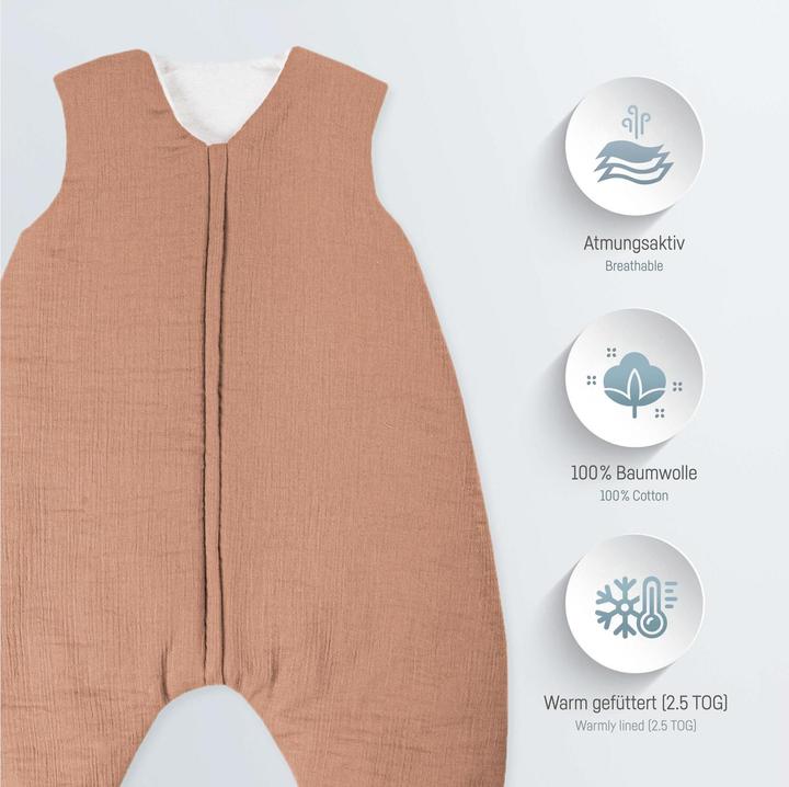 Immagine prodotto Julius Zöllner Sacco a pelo per tutto l'anno Jumper foderato Dune 92 cm (92 cm, 2,5 TOG, Tutto l'anno)