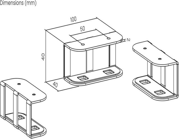 Actual product image SpeaKa Professional SP-UDL-001 Under-desk notebook holder