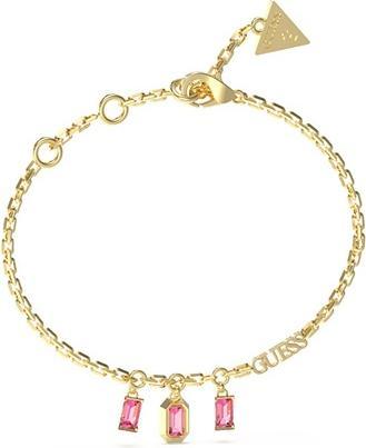 Guess Decent Gold Plated Crystal Hashtag Bracelet JUBB04251JWYGFC - Length: 21 cm (21 cm)