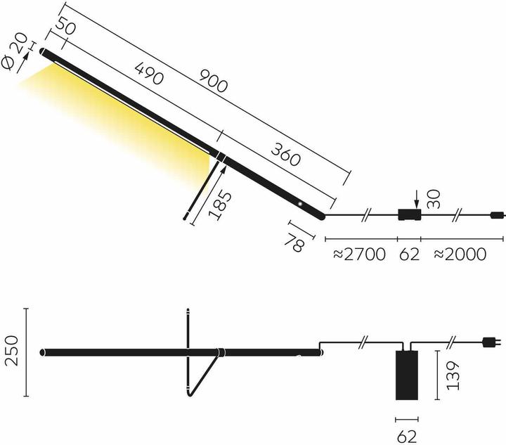 Image du produit Belux Tubo Led lampe de table (1150 lm)