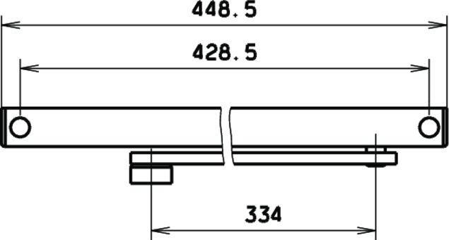 Actual product image Geze Slide rail T-Stop for TS 3000 V / 5000 (Room door, Entrance door, Wooden door, French window, Indoor)