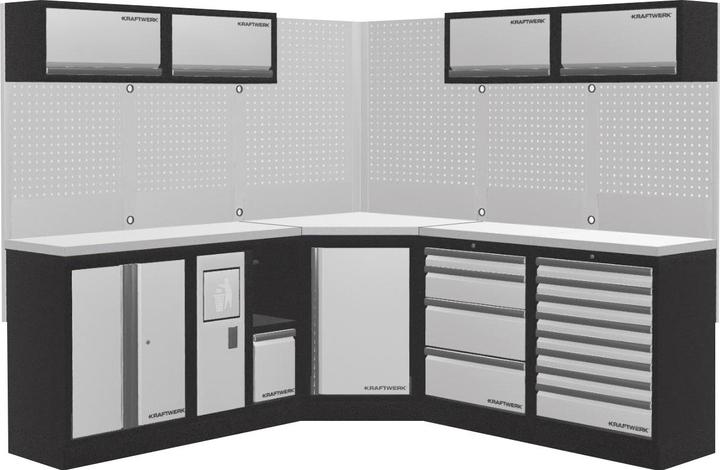 Actual product image Kraftwerk Mobilio 5 piece combination workshop cabinet wall stainless steel (48.80 cm, 200 cm)