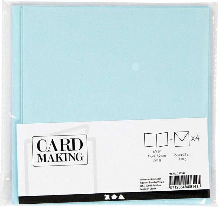 Actual product image Creativ Company Cards and envelopes light blue, 4 pcs. (4 pcs.)