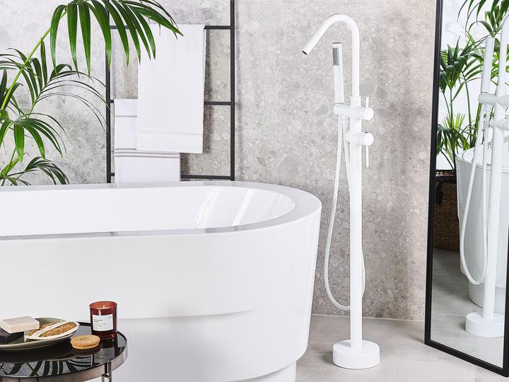 Actual product image Beliani Free-standing bath mixer brass white VICTORIA