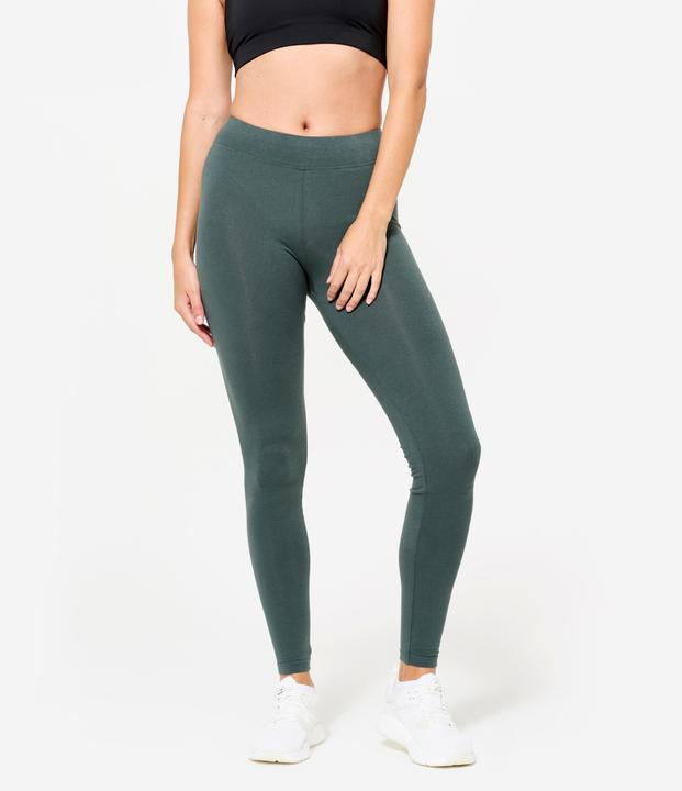 Domyos Women's Slim-Fit Fitness Leggings - Khaki Green