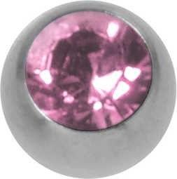 Bijouteria 1.2mm Piercing-Kugel (Kristall, Edelstahl)