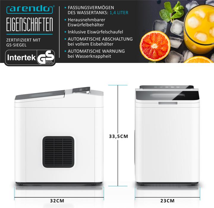 Produktbild Arendo Eiswürfelmaschine (CH-Stecker)