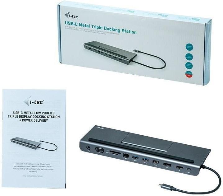 Actual product image i-tec USB-C 4K Triple Dock 85W (USB-C, 1 ports)