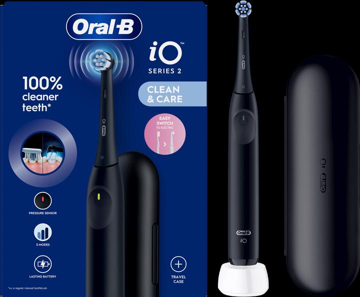 Braun iOS2.1D9.2K Night Black + travel case (Oszillierende Zahnbürste)