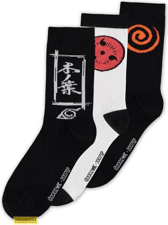 Immagine prodotto Difuzed Naruto Shippuden - Confezione da 3 calzini Sasuke Symbol 39-42 (confezione da 3, 39 - 42)