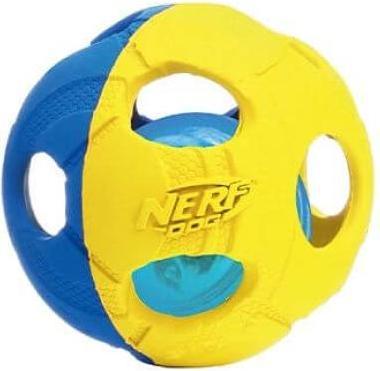 Image du produit Zeus NERF Dog lluma-Action Balle lumineuse à LED, rouge (Jouet à balle chien)