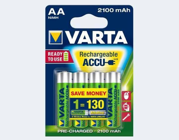 Produktbild Varta Recharge Accu Power (4 Stk., AA, 2100 mAh)