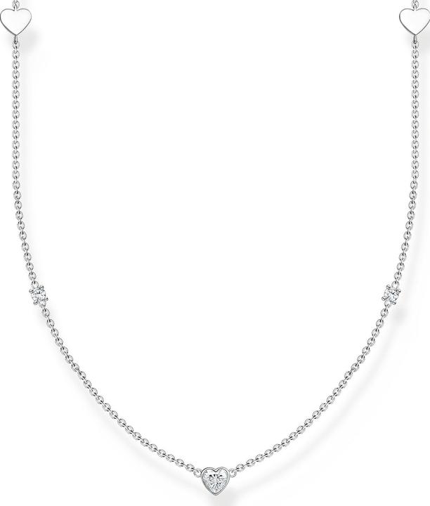 Immagine prodotto Thomas Sabo Collana con cuori e pietre bianche Argento (Argento 925, 85-90 cm)