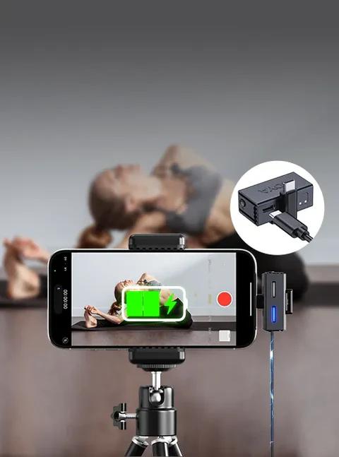 Actual product image Boya BOYALINK 3-01 2.4G Wireless Microphone with AI chip