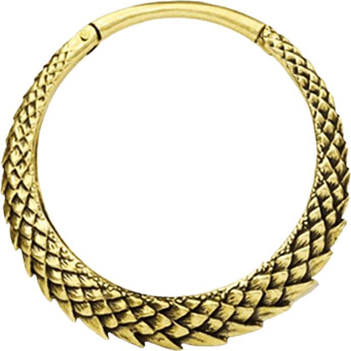 Image du produit Star Piercing Ohrgewicht klappbar vergoldet Drachenhaut (Laiton)
