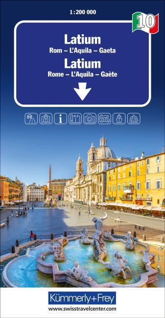 Image du produit Latium-Rome n° 10 Carte régionale Italie 1:200 000