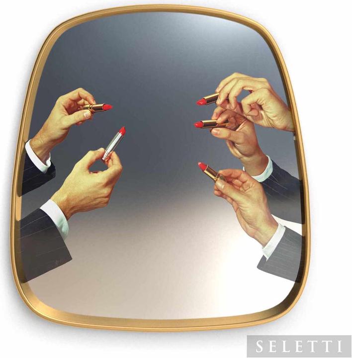 Seletti Mirror Gold Frame Toiletpaper Spiegel (54 x 59 cm)