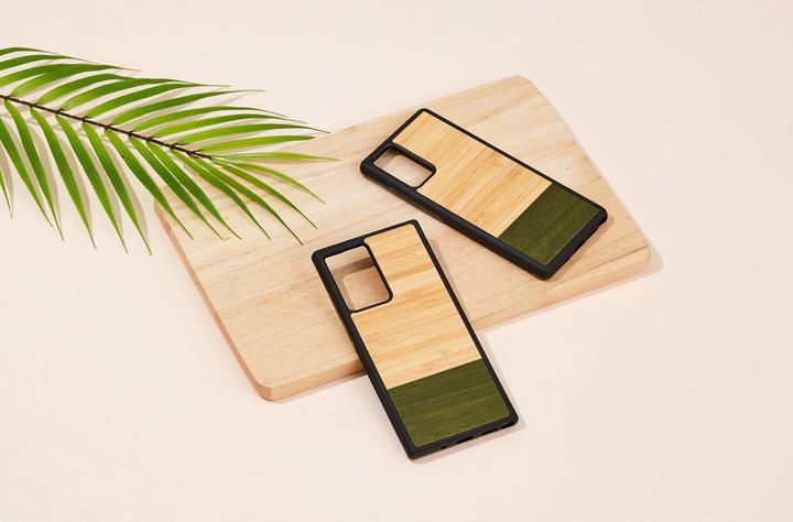 Actual product image Man.Wand &WOOD case for Galaxy Note 20 bamboo forest juodas (Samsung Galaxy Note 20)