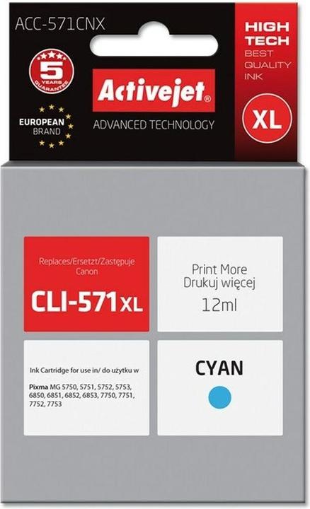 Produktbild Activejet ACC-571CNX Druckerpatrone (e) Kompatibel Hohe (XL-) Ausbeute (C)