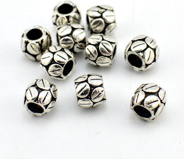 Actual product image Hermex Coffee Bean Bead - Silvery (Zinc alloy)