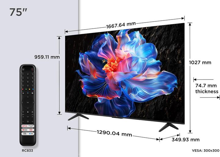 Produktbild TCL 75V6C (75", LED, 4K, 2025)