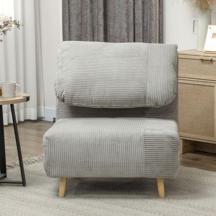 Produktbild Swisshandel24 2-in-1 Schlafsofa Schlafsessel Klappmatratze Gästebett Klappbett Grau