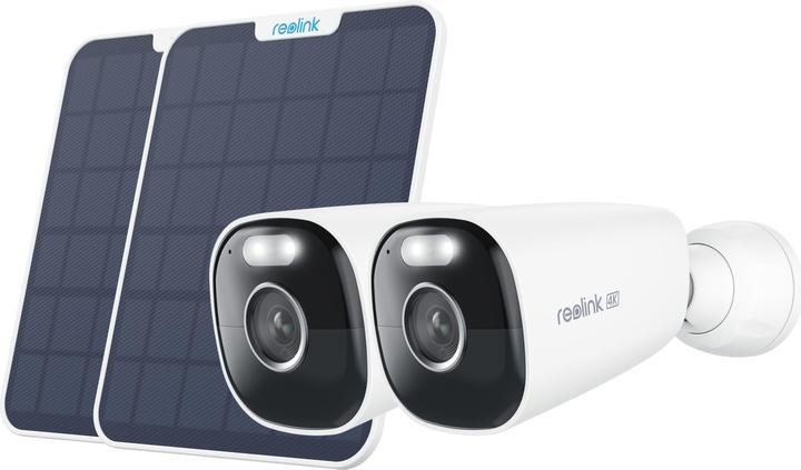 Actual product image Reolink 2x B360 Battery-WiFi + 2x solar panel white (3840 x 2160 pixels)