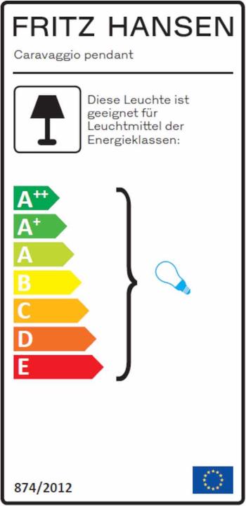 Energy Label Fritz Hansen Caravaggio P3 pendant light (E27)